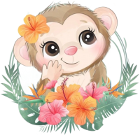 a cute spring monkey